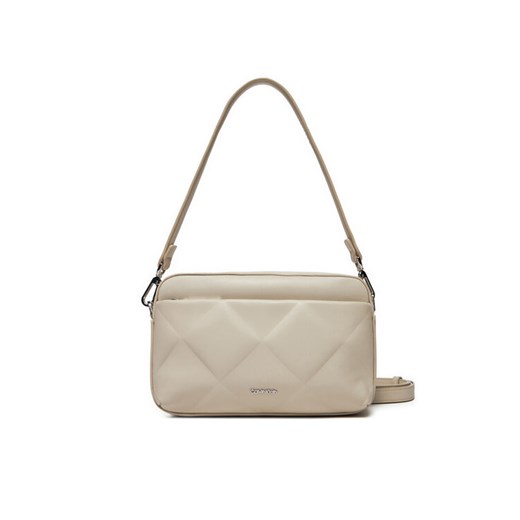 Calvin Klein Torebka Diamond Quilt Camera Bag W/Pkt K60K612907 Beżowy ze sklepu MODIVO w kategorii Listonoszki - zdjęcie 185022534