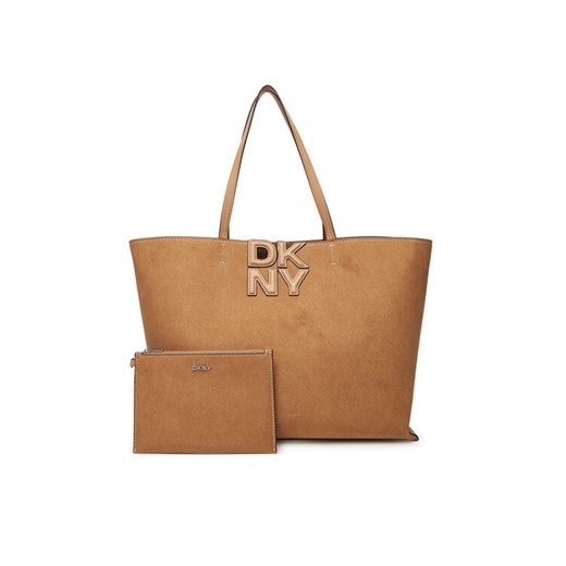 DKNY Torebka R52AMJ38 Brązowy ze sklepu MODIVO w kategorii Torby Shopper bag - zdjęcie 185022582