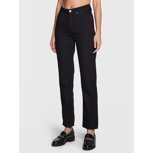 Tommy Hilfiger Jeansy New Classic WW0WW38226 Czarny Straight Fit ze sklepu MODIVO w kategorii Jeansy damskie - zdjęcie 185022700
