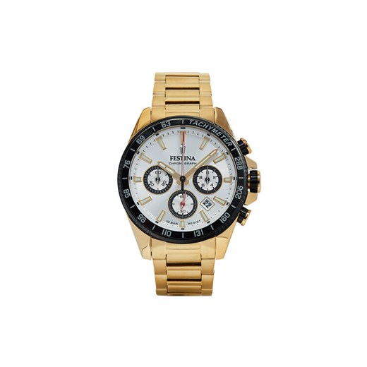 Festina Zegarek Timeless Chronograph 20634/1 Złoty ze sklepu MODIVO w kategorii Zegarki - zdjęcie 185023042