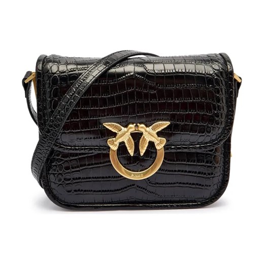 Pinko Skórzana torebka na ramię LOVE BOX BAG FL MINI ze sklepu Gomez Fashion Store w kategorii Listonoszki - zdjęcie 185027674