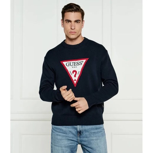 Guess Jeans Sweter | Regular Fit ze sklepu Gomez Fashion Store w kategorii Swetry męskie - zdjęcie 185027960
