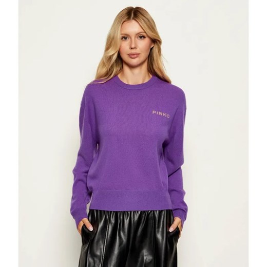 Pinko Wełniany sweter | Loose fit | z dodatkiem kaszmiru ze sklepu Gomez Fashion Store w kategorii Swetry damskie - zdjęcie 185028012