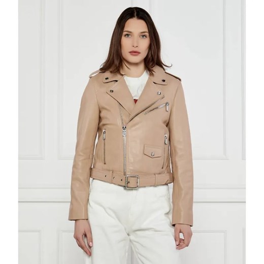Pinko Skórzana kurtka COSTA RICA | Regular Fit Pinko 42 wyprzedaż Gomez Fashion Store