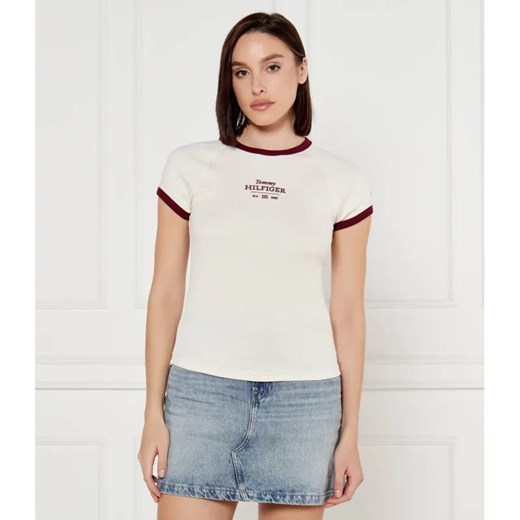 Tommy Hilfiger T-shirt | Slim Fit ze sklepu Gomez Fashion Store w kategorii Bluzki damskie - zdjęcie 185028992