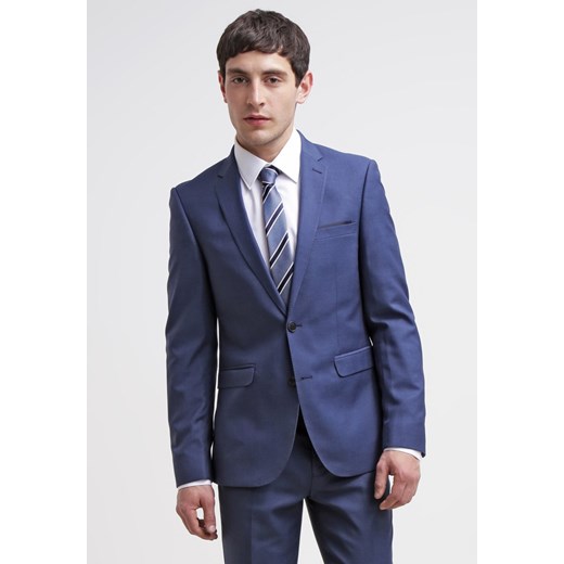 Burton Menswear London SLIM FIT Garnitur blue zalando niebieski bez wzorów/nadruków