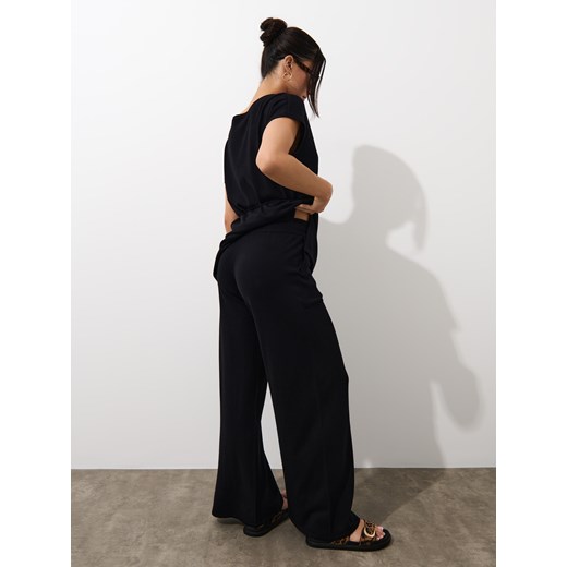 Mohito - Dzianinowe czarne spodnie - czarny Mohito S Mohito