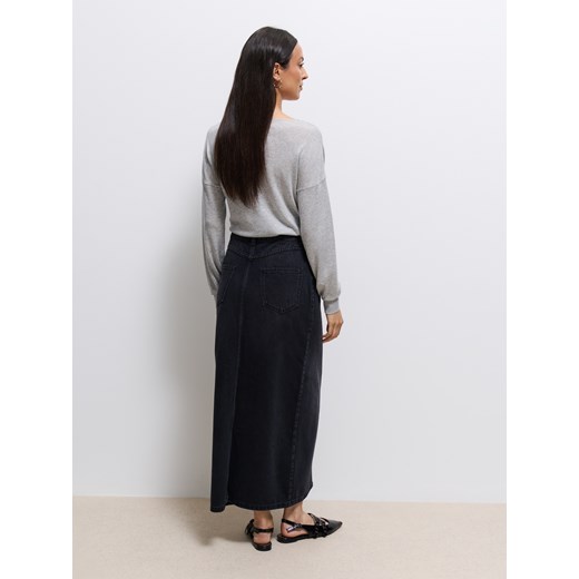 Mohito - Jeansowa spódnica maxi - czarny Mohito 34 Mohito