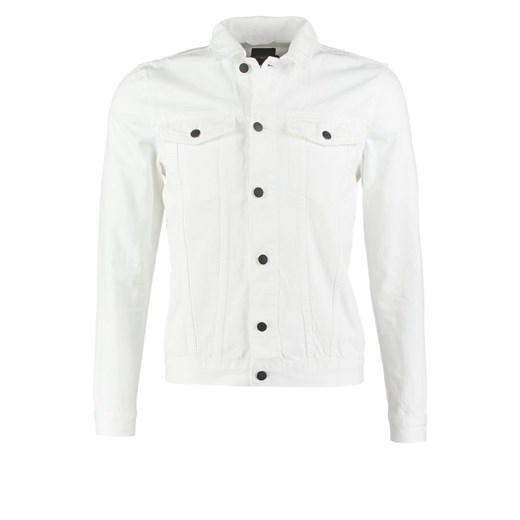 New Look Kurtka jeansowa white zalando bialy abstrakcyjne wzory