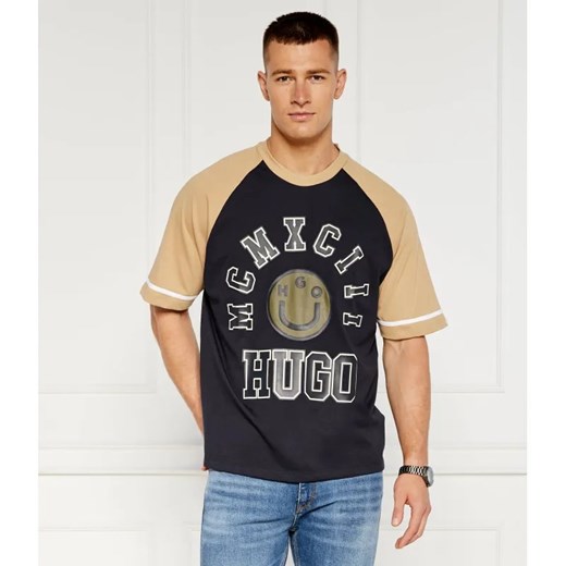 Hugo Blue T-shirt Nacamos | Relaxed fit ze sklepu Gomez Fashion Store w kategorii T-shirty męskie - zdjęcie 185033223