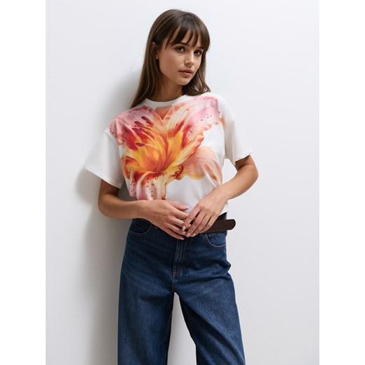 Mohito - T-shirt z nadrukiem - biały Mohito L Mohito