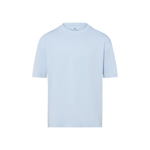 Nils Sundström Koszulka męska Mężczyźni Bawełna jasnoniebieski jednolity ze sklepu vangraaf w kategorii T-shirty męskie - zdjęcie 185033441
