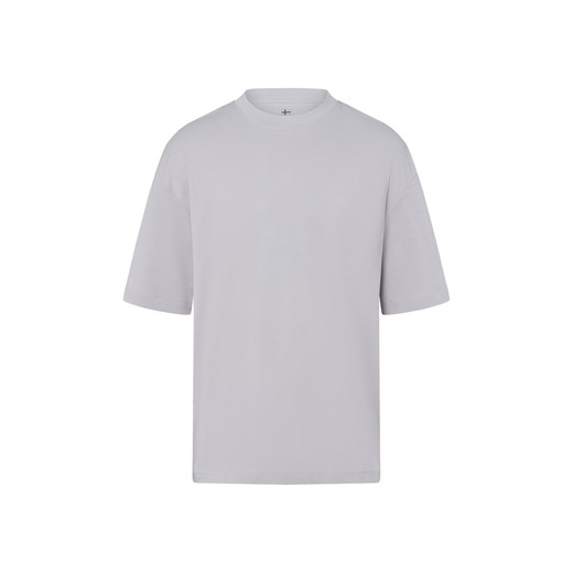 Nils Sundström Koszulka męska Mężczyźni Bawełna jasny szary jednolity ze sklepu vangraaf w kategorii T-shirty męskie - zdjęcie 185033444