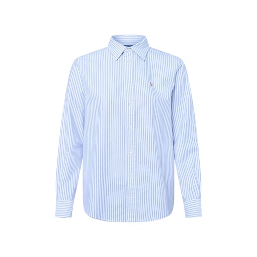 Polo Ralph Lauren Damska bluzka koszulowa Kobiety Bawełna niebieski w paski ze sklepu vangraaf w kategorii Koszule damskie - zdjęcie 185033450