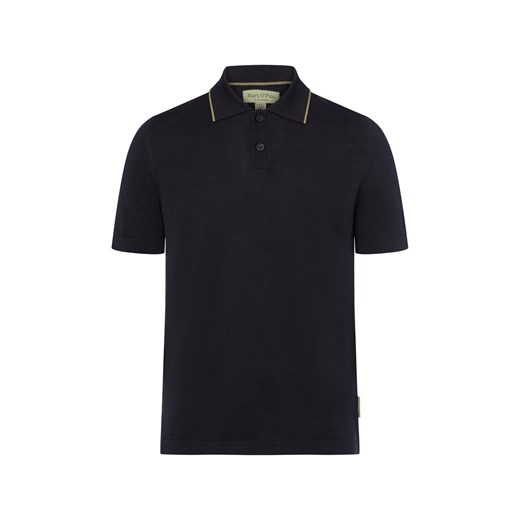 Marc O'Polo Męska koszulka polo Mężczyźni Bawełna granatowy jednolity ze sklepu vangraaf w kategorii T-shirty męskie - zdjęcie 185033451