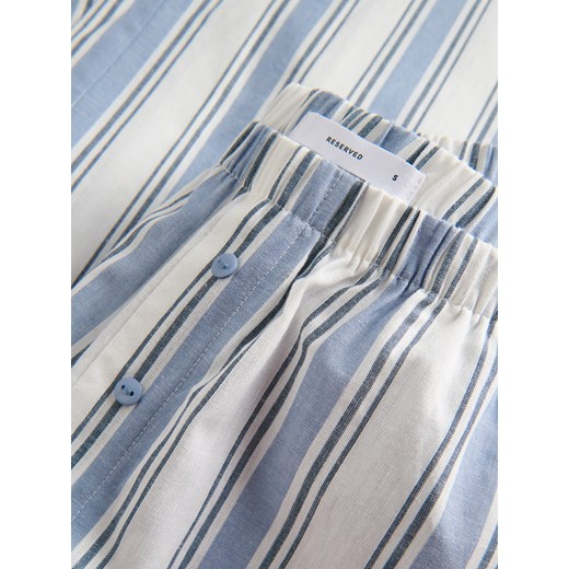 Reserved - Spodnie piżamowe z bawełny - granatowy Reserved L Reserved