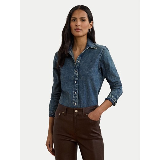 LAUREN RALPH LAUREN Koszula jeansowa 200971084001 Niebieski Classic Fit ze sklepu MODIVO w kategorii Koszule damskie - zdjęcie 185034712