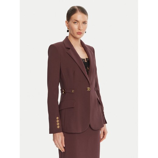 Elisabetta Franchi Marynarka GI-175-56E2 Bordowy Regular Fit ze sklepu MODIVO w kategorii Marynarki damskie - zdjęcie 185034894