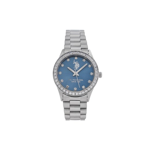 U.S. Polo Assn. Zegarek Felicity USP8406LB Srebrny ze sklepu MODIVO w kategorii Zegarki - zdjęcie 185034921