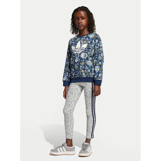 adidas Komplet bluza i legginsy Liberty London JV7804 Czerwony Loose Fit ze sklepu MODIVO w kategorii Komplety dziewczęce - zdjęcie 185034934