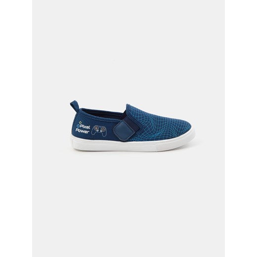 Sinsay - Trampki na rzep - granatowy Sinsay 25 Sinsay