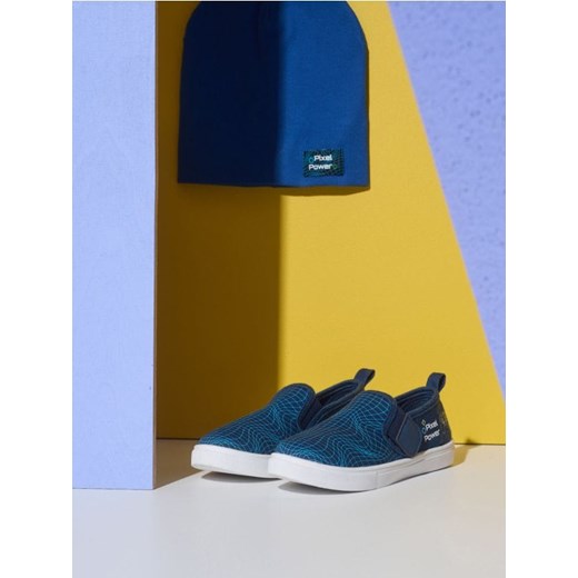 Sinsay - Trampki na rzep - granatowy Sinsay 34 Sinsay