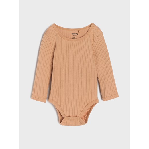 Sinsay - Bawełniane body 3 pack - kremowy Sinsay 74 (6-9 m) Sinsay