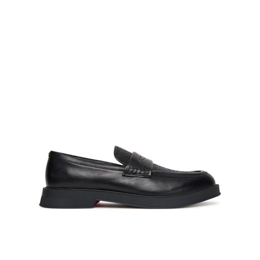 Loafersy HUGO Lenner 50548486 Czarny ze sklepu eobuwie.pl w kategorii Mokasyny męskie - zdjęcie 185038423