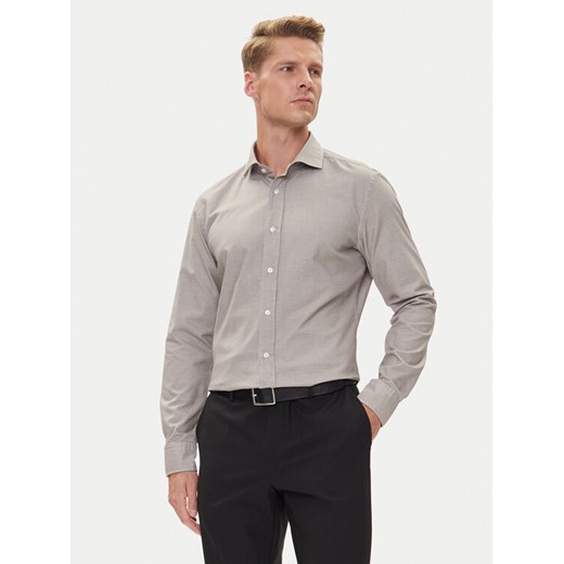 BOSS Koszula C-Hank 50545225 Beżowy Slim Fit ze sklepu MODIVO w kategorii Koszule męskie - zdjęcie 185039024