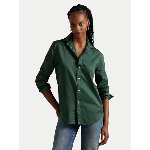Polo Ralph Lauren Koszula 211A92177004 Zielony Classic Fit ze sklepu MODIVO w kategorii Koszule damskie - zdjęcie 185039103