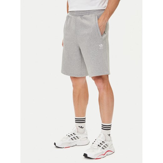 adidas Szorty sportowe Trefoil Essentials JY6266 Szary Regular Fit ze sklepu MODIVO w kategorii Spodenki męskie - zdjęcie 185039143