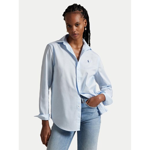Polo Ralph Lauren Koszula 211A92177003 Niebieski Classic Fit ze sklepu MODIVO w kategorii Koszule damskie - zdjęcie 185039164