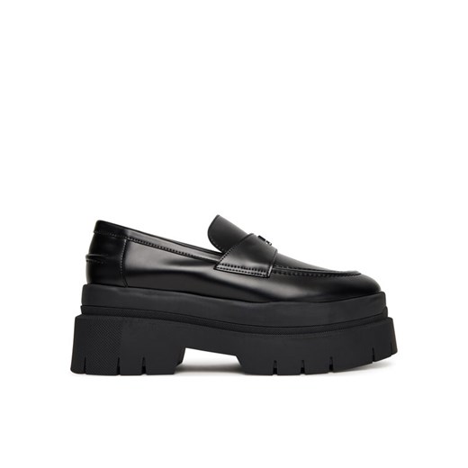 HUGO Loafersy Kris 50548194 Czarny ze sklepu MODIVO w kategorii Lordsy damskie - zdjęcie 185039201