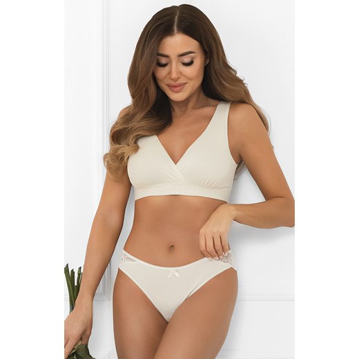 Figi damskie brazyliany ecru Soler, Kolor ecru, Rozmiar S, Gee One ze sklepu Primodo w kategorii Majtki damskie - zdjęcie 185040144