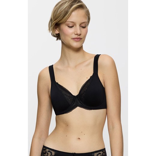 Triumph biustonosz miękki z fiszbinami Modern Lace+Cotton 10207538-0004, Kolor czarny, Rozmiar 90C, Triumph ze sklepu Primodo w kategorii Biustonosze - zdjęcie 185040180