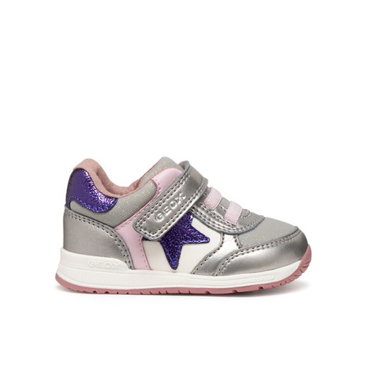 Sneakersy Geox B Rishon B560LA 0AJAS C1AG8 Srebrny ze sklepu eobuwie.pl w kategorii Buty sportowe dziecięce - zdjęcie 185040551