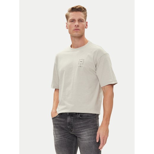 BOSS T-Shirt Te_Voyage 50546370 Beżowy Relaxed Fit ze sklepu MODIVO w kategorii T-shirty męskie - zdjęcie 185040783