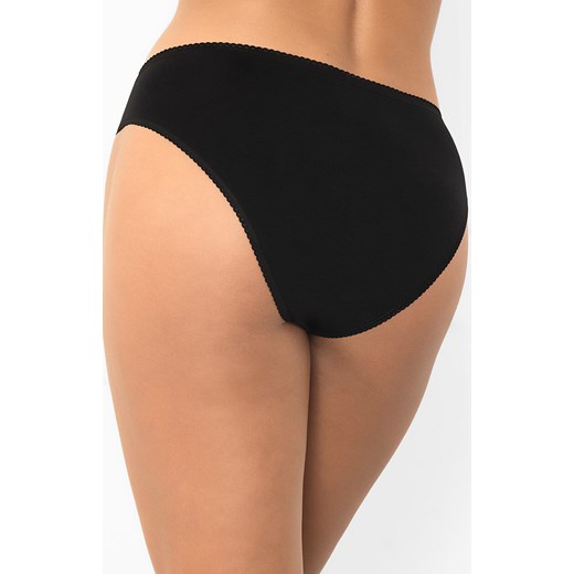 Figi damskie z koronką czarne Libra midi, Kolor czarny, Rozmiar S, Italian Fashion ze sklepu Intymna w kategorii Majtki damskie - zdjęcie 185041334