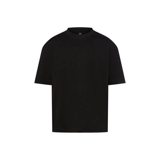 Nils Sundström Koszulka męska Mężczyźni Bawełna czarny jednolity ze sklepu vangraaf w kategorii T-shirty męskie - zdjęcie 185041940