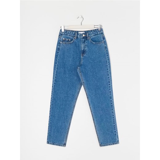 Sinsay - Jeansy mom high waist - granatowy ze sklepu Sinsay w kategorii Jeansy damskie - zdjęcie 185042884