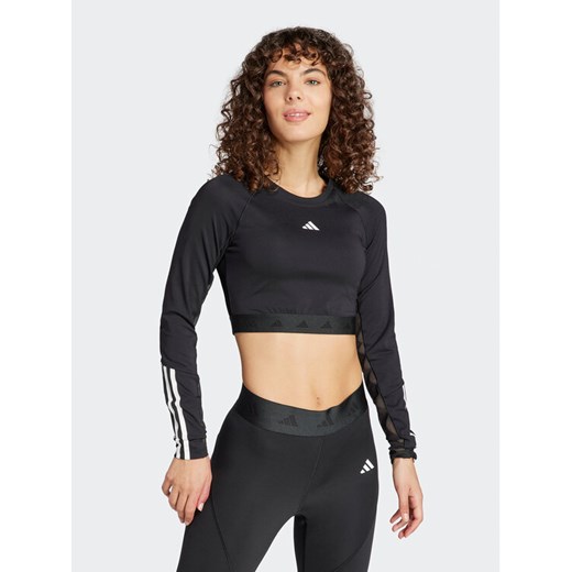 adidas Koszulka techniczna Hyperglam Training IN6773 Czarny Slim Fit ze sklepu MODIVO w kategorii Bluzki damskie - zdjęcie 185043863
