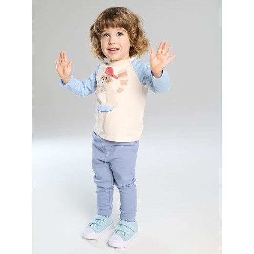 Sinsay - Koszulka z długimi rękawami z nadrukiem 2 pack - wielobarwny Sinsay 86 (12-18 m) Sinsay