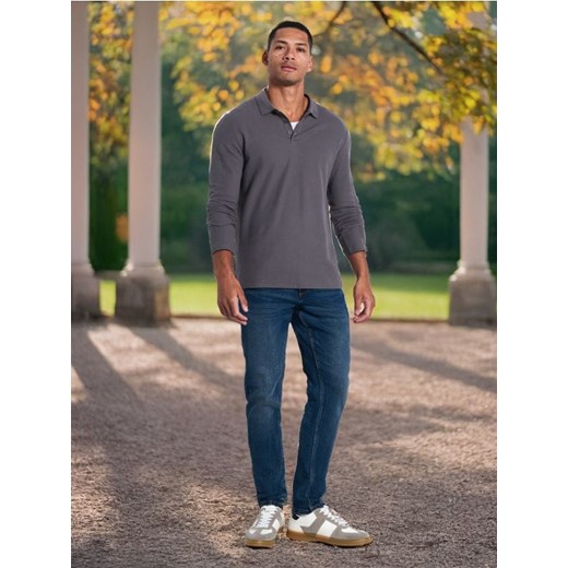 Sinsay - Jeansy slim fit - granatowy Sinsay 34/32 Sinsay promocyjna cena