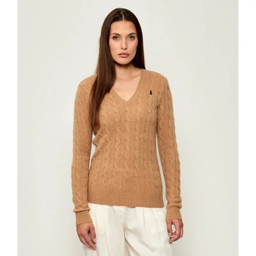 POLO RALPH LAUREN Wełniany sweter KIMBERLY | Slim Fit | z dodatkiem kaszmiru ze sklepu Gomez Fashion Store w kategorii Swetry damskie - zdjęcie 185045851