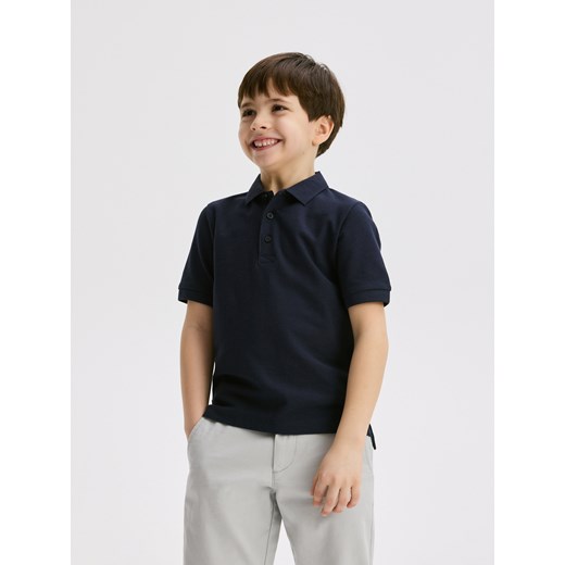 Reserved - T-shirt polo - granatowy ze sklepu Reserved w kategorii T-shirty chłopięce - zdjęcie 185048743