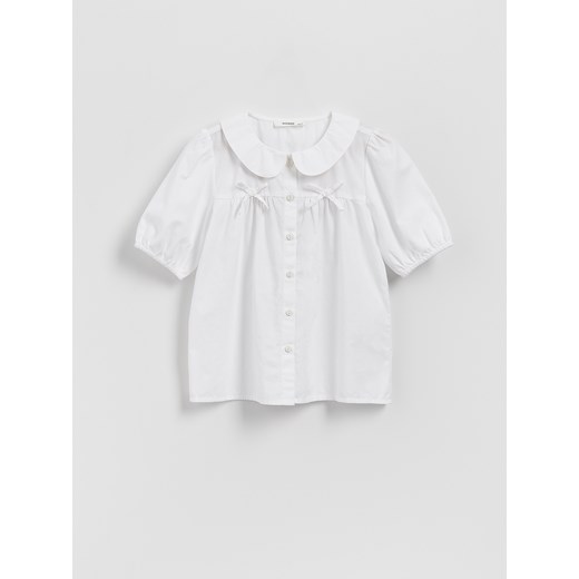 Reserved - Koszula z krótkim rękawem - biały ze sklepu Reserved w kategorii Bluzki dziewczęce - zdjęcie 185048951