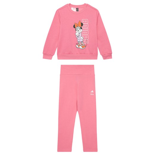 adidas Komplet bluza i legginsy Disney Minnie Mouse JL9201 Różowy Regular Fit ze sklepu MODIVO w kategorii Komplety dziewczęce - zdjęcie 185051290