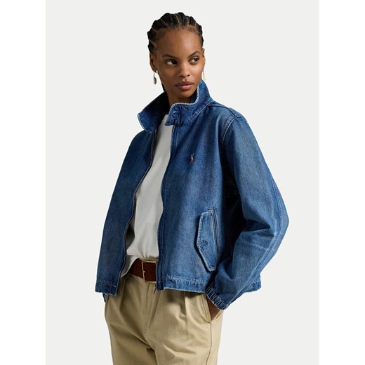 Polo Ralph Lauren Kurtka jeansowa 211971227001 Niebieski Relaxed Fit ze sklepu MODIVO w kategorii Kurtki damskie - zdjęcie 185051291