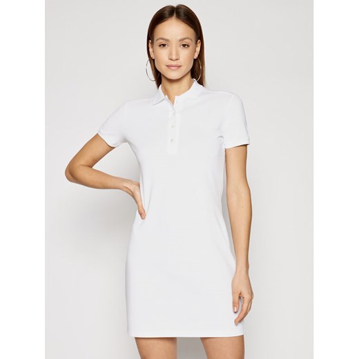 Lacoste Sukienka codzienna EF5473 Biały Slim Fit ze sklepu MODIVO w kategorii Sukienki - zdjęcie 185051471