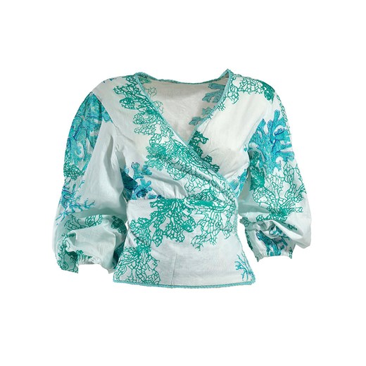 BLE Koszulka w kolorze turkusowo-białym ze sklepu Limango Polska w kategorii Bluzki damskie - zdjęcie 185053183